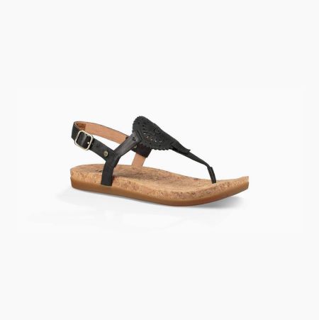 UGG Ayden II Black Sandals for Women (TFWO31685)